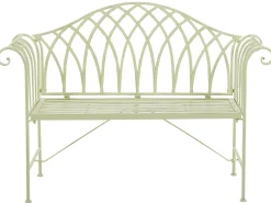 Ulkokalusteet<Beliani Vaaleanvihrea Rautainen Puutarhapenkki 130 Cm Milazzo