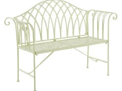 Ulkokalusteet<Beliani Vaaleanvihrea Rautainen Puutarhapenkki 130 Cm Milazzo