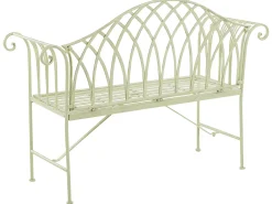 Ulkokalusteet<Beliani Vaaleanvihrea Rautainen Puutarhapenkki 130 Cm Milazzo