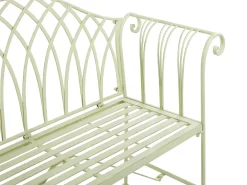 Ulkokalusteet<Beliani Vaaleanvihrea Rautainen Puutarhapenkki 130 Cm Milazzo