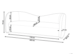 New Beliani Valkoinen 3-Istuttava Samettisohva Veltada