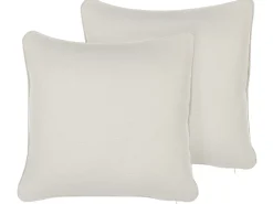 Sale Beliani Valkoinen Koristetyyny Setti 2 Kpl 45 X 45 Cm Heliotrope