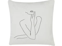 Tekstiilit<Beliani Valkoinen Koristetyyny Setti 2 Kpl 45 X 45 Cm Meadowfoam