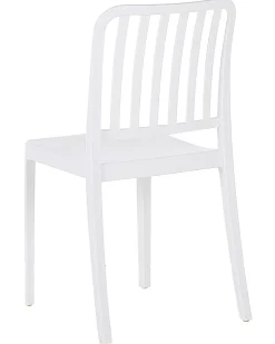 Ulkokalusteet<Beliani Valkoinen Puutarhatuoli 4 Kpl Sersale