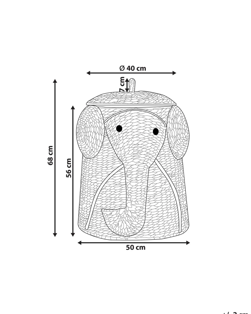 Clearance Beliani Vesihyasinttikori Luonnonvari 50 Cm Dogon