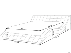 Sängyt<Beliani Vesisanky Kangas Musta 180 X 200 Cm Vichy