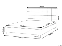 Sängyt<Beliani Vesisanky Kangas Vihrea 180 X 200 Cm La Rochelle