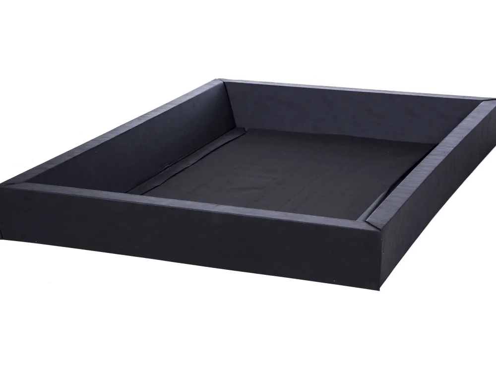 Sängyt<Beliani Vesisanky Keinonahka Musta 180 X 200 Cm Avignon