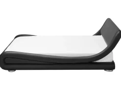 Sängyt<Beliani Vesisanky Keinonahka Musta 180 X 200 Cm Avignon