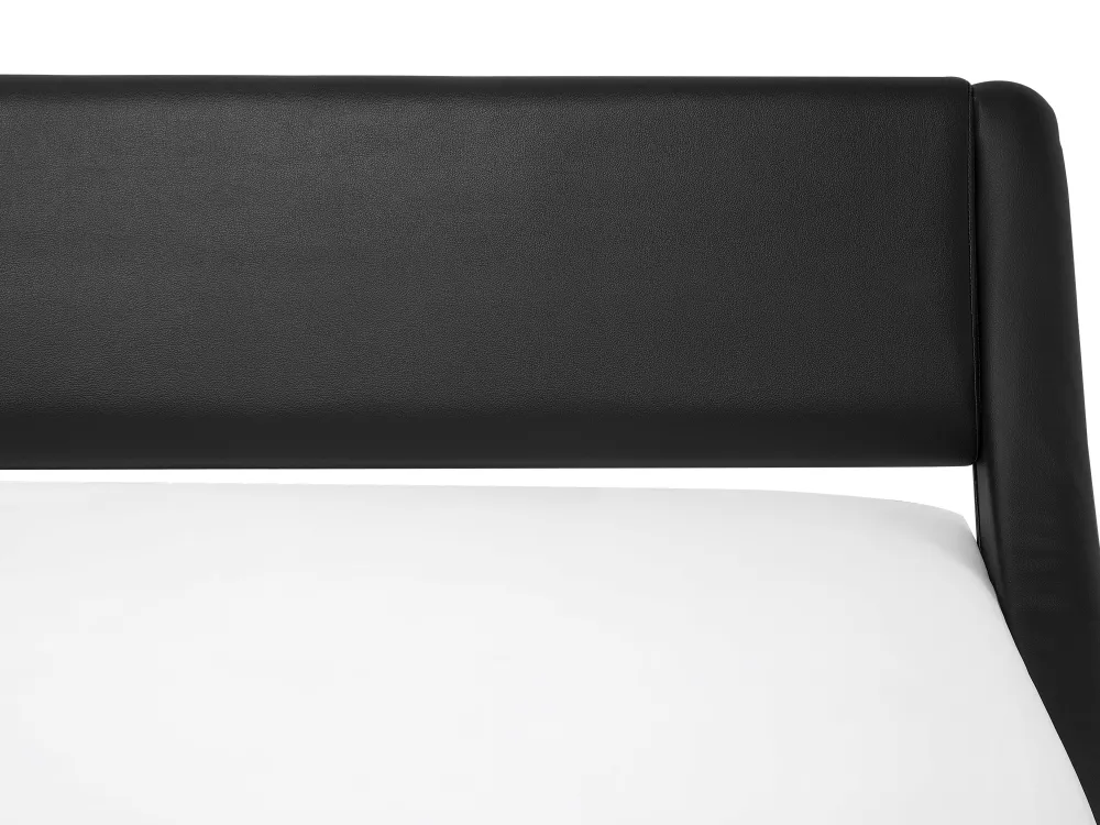 Sängyt<Beliani Vesisanky Keinonahka Musta 180 X 200 Cm Avignon