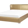 Sängyt<Beliani Vesisanky Nahka Kulta 160 X 200 Cm Paris