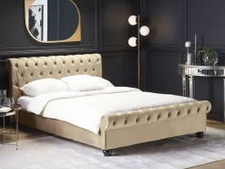 Store Beliani Vesisanky Sametti Beige 180 X 200 Cm Avallon