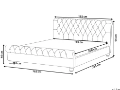 Sängyt<Beliani Vesisanky Sametti Laivastonsininen 180 X 200 Cm Avallon