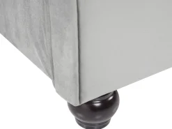 Sängyt<Beliani Vesisanky Sametti Vaaleanharmaa 180 X 200 Cm Avallon