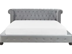 Best Beliani Vesisanky Sametti Vaaleanharmaa 180 X 200 Cm Cavaillon