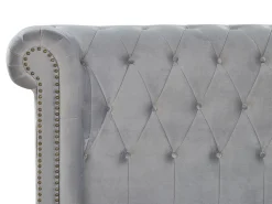 Best Beliani Vesisanky Sametti Vaaleanharmaa 180 X 200 Cm Cavaillon