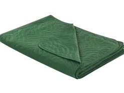 Discount Beliani Vihrea Kohokuvioitu Paivapeittosetti 140 X 210 Cm Babak