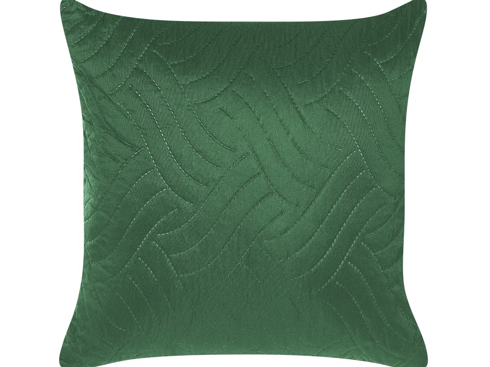 Discount Beliani Vihrea Kohokuvioitu Paivapeittosetti 140 X 210 Cm Babak