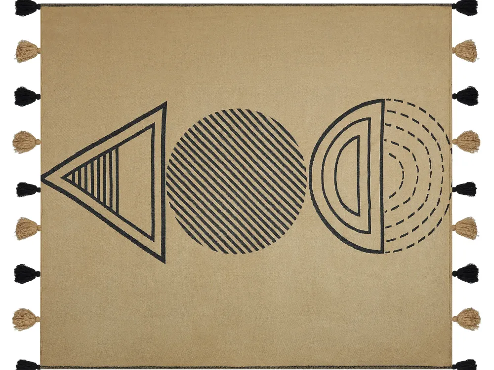 Best Beliani Viltti Akryyli Beige/Musta 130 X 170 Cm Thumki