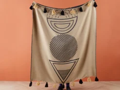 Best Beliani Viltti Akryyli Beige/Musta 130 X 170 Cm Thumki