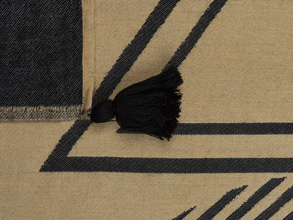 Best Beliani Viltti Akryyli Beige/Musta 130 X 170 Cm Thumki