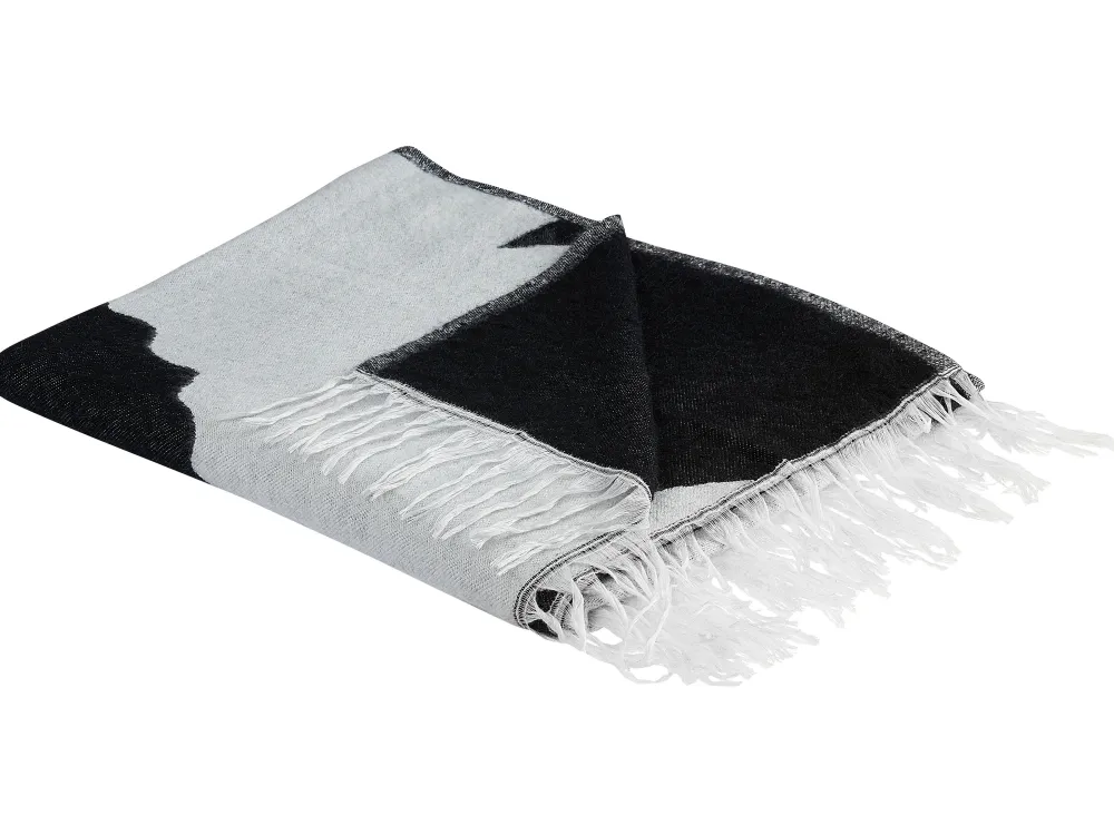 Fashion Beliani Viltti Akryyli Harmaa/Musta 130 X 170 Cm Kyakmi