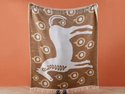 Tekstiilit<Beliani Viltti Akryyli Ruskea/Valkoinen 130 X 170 Cm Siddha