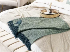 Clearance Beliani Viltti Akryyli Sinivihrea 130 X 170 Cm Paire