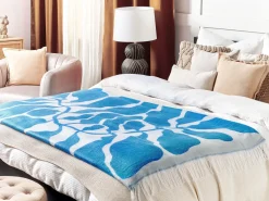 Sale Beliani Viltti Akryyli Valkoinen/Sininen 130 X 170 Cm Kihun