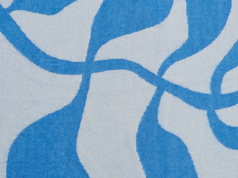 Sale Beliani Viltti Akryyli Valkoinen/Sininen 130 X 170 Cm Kihun