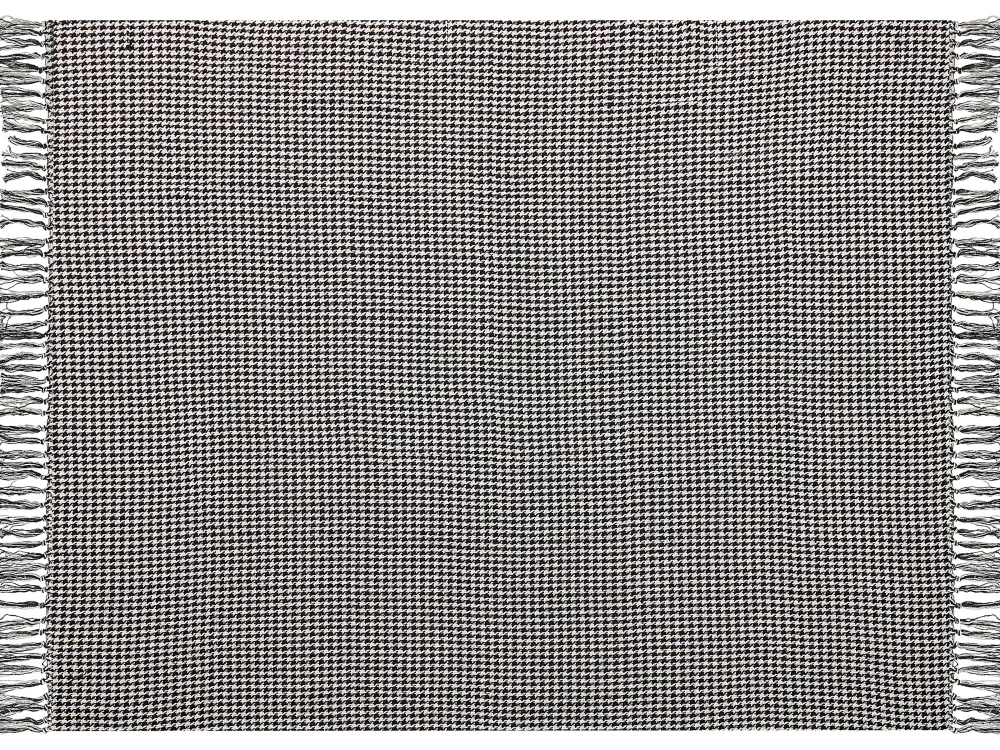 Best Sale Beliani Viltti Puuvilla Musta/Valkoinen 125 X 150 Cm Damek