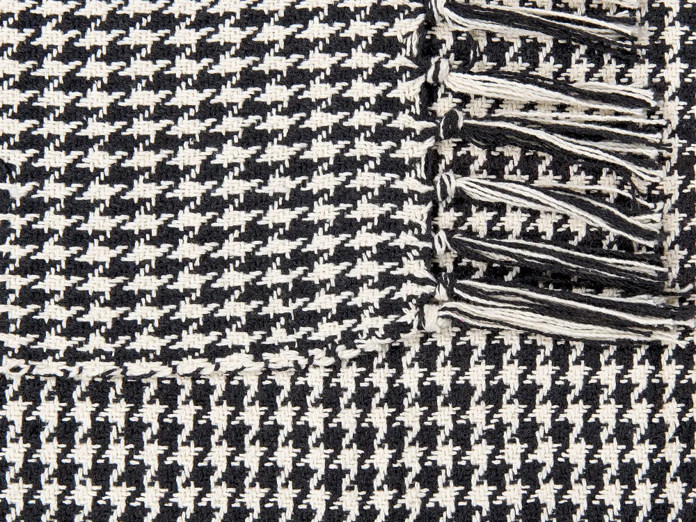 Best Sale Beliani Viltti Puuvilla Musta/Valkoinen 125 X 150 Cm Damek