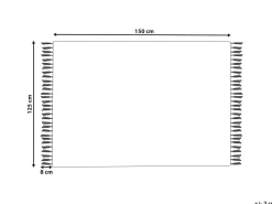 Best Sale Beliani Viltti Puuvilla Musta/Valkoinen 125 X 150 Cm Damek