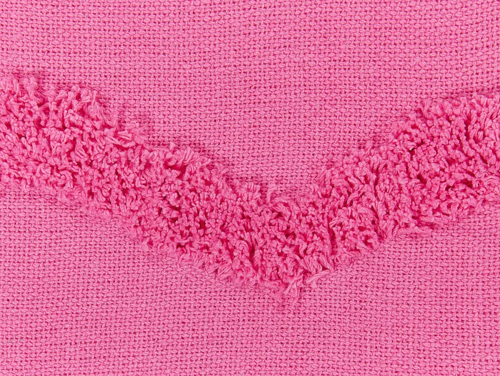 Best Sale Beliani Viltti Puuvilla Vaaleanpunainen 125 X 150 Cm Khari