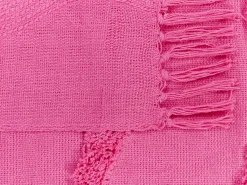 Best Sale Beliani Viltti Puuvilla Vaaleanpunainen 125 X 150 Cm Khari