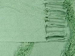 Tekstiilit<Beliani Viltti Puuvilla Vihrea 125 X 150 Cm Khari