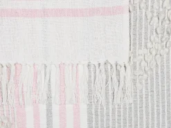 Store Beliani Viltti 125X150 Cm Vaaleanpunainen Kaman