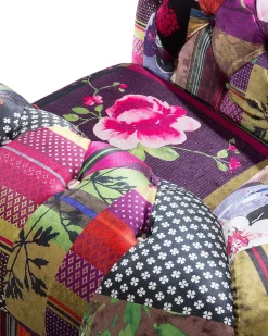 Nojatuolit<Beliani Violetti Kangasverhoiltu Nojatuoli Tilkkutakkikuviolla Chesterfield