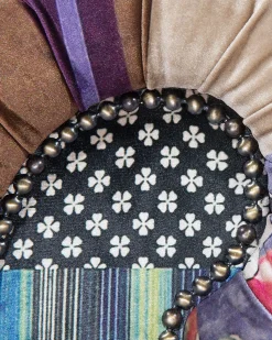 Nojatuolit<Beliani Violetti Kangasverhoiltu Nojatuoli Tilkkutakkikuviolla Chesterfield