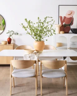 Flash Sale Beliani Vitriinikaappi Teras 2 Ovea 2 Hyllya Valkoinen Sarre