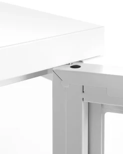 Säilytys<Beliani Vitriinikaappi Teras 3 Ovea 2 Hyllya Valkoinen Newport