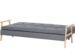 Best Sale Beliani Vuodesohva Kankainen Harmaa Tjorn