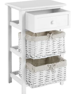 Best Sale Beliani Yopoyta 2 Koria Laatikko Valkoinen/Beige Flowella