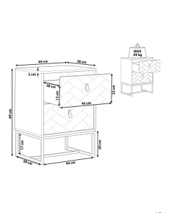 Cheap Beliani Yopoyta 2 Laatikkoa Vaalea Puu/Valkoinen Nueva