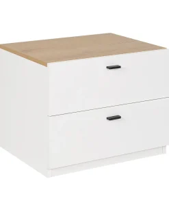 Discount Beliani Yopoyta 2 Laatikkoa Vaalea Puu/Valkoinen Edison
