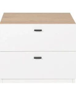 Discount Beliani Yopoyta 2 Laatikkoa Vaalea Puu/Valkoinen Edison