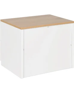 Discount Beliani Yopoyta 2 Laatikkoa Vaalea Puu/Valkoinen Edison