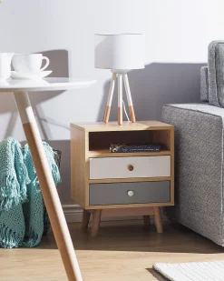 Säilytys<Beliani Yopoyta 2 Laatikkoa Vaalea Puu Fargo