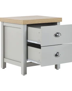 Flash Sale Beliani Yopoyta 2 Laatikkoa Vaaleanharmaa/Vaalea Puu Clio