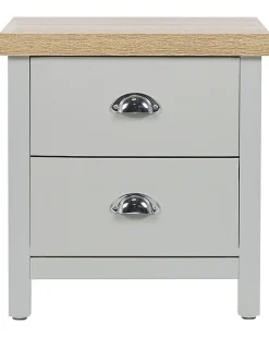 Flash Sale Beliani Yopoyta 2 Laatikkoa Vaaleanharmaa/Vaalea Puu Clio